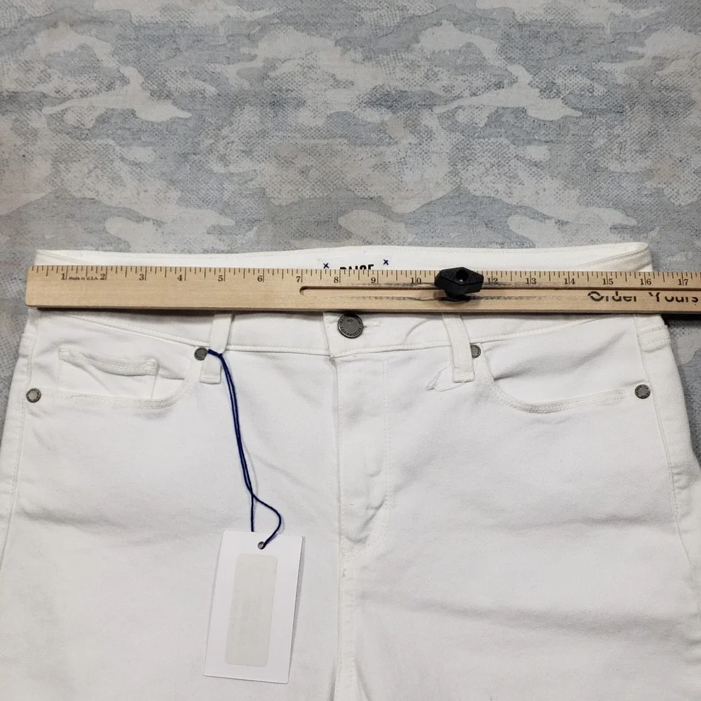 Paige Jeans Womens 31 White Verdugo Cropped Distressed NWT